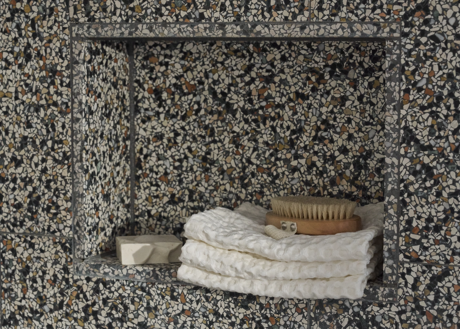 Big Waffle set de 3 gants de toilette