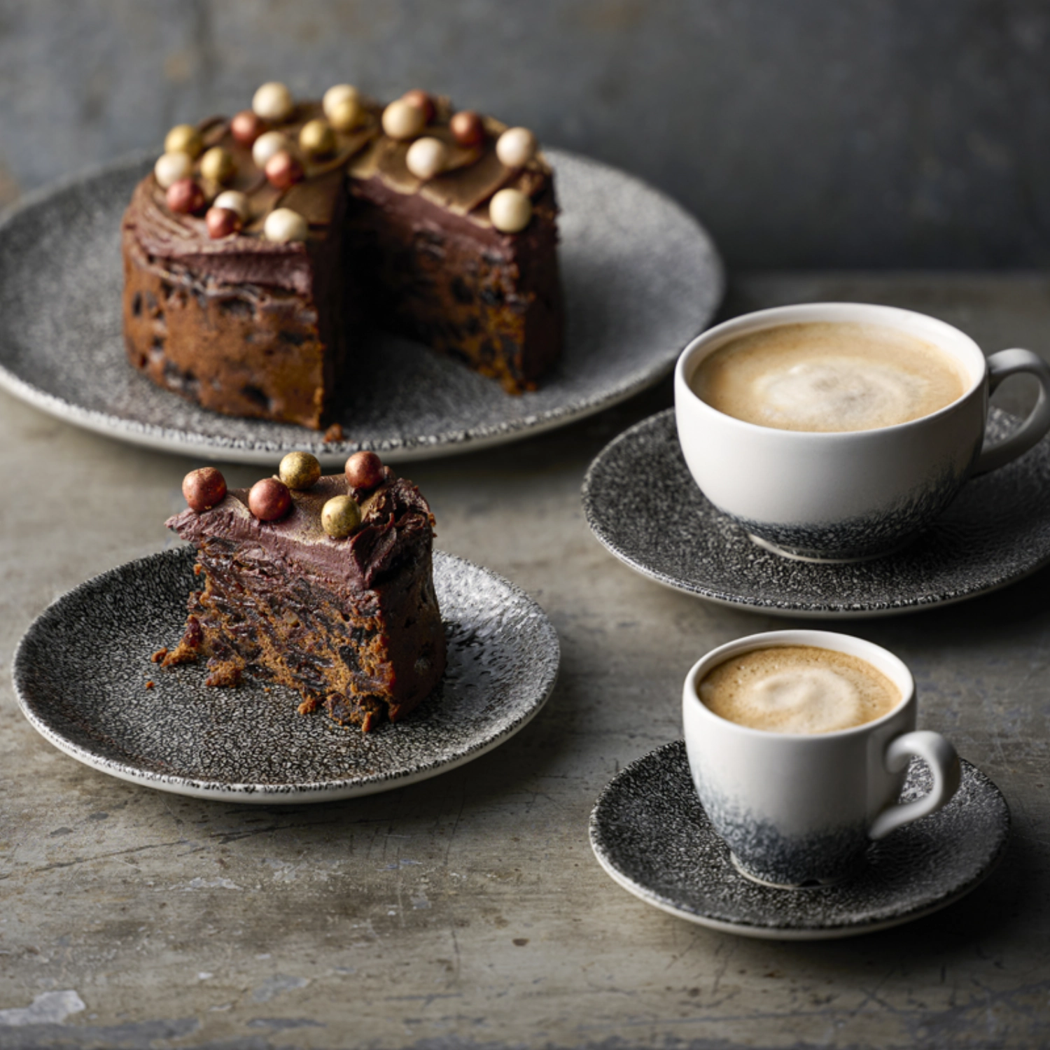 S.P. Raku Quartz Black Tasse cappuccino