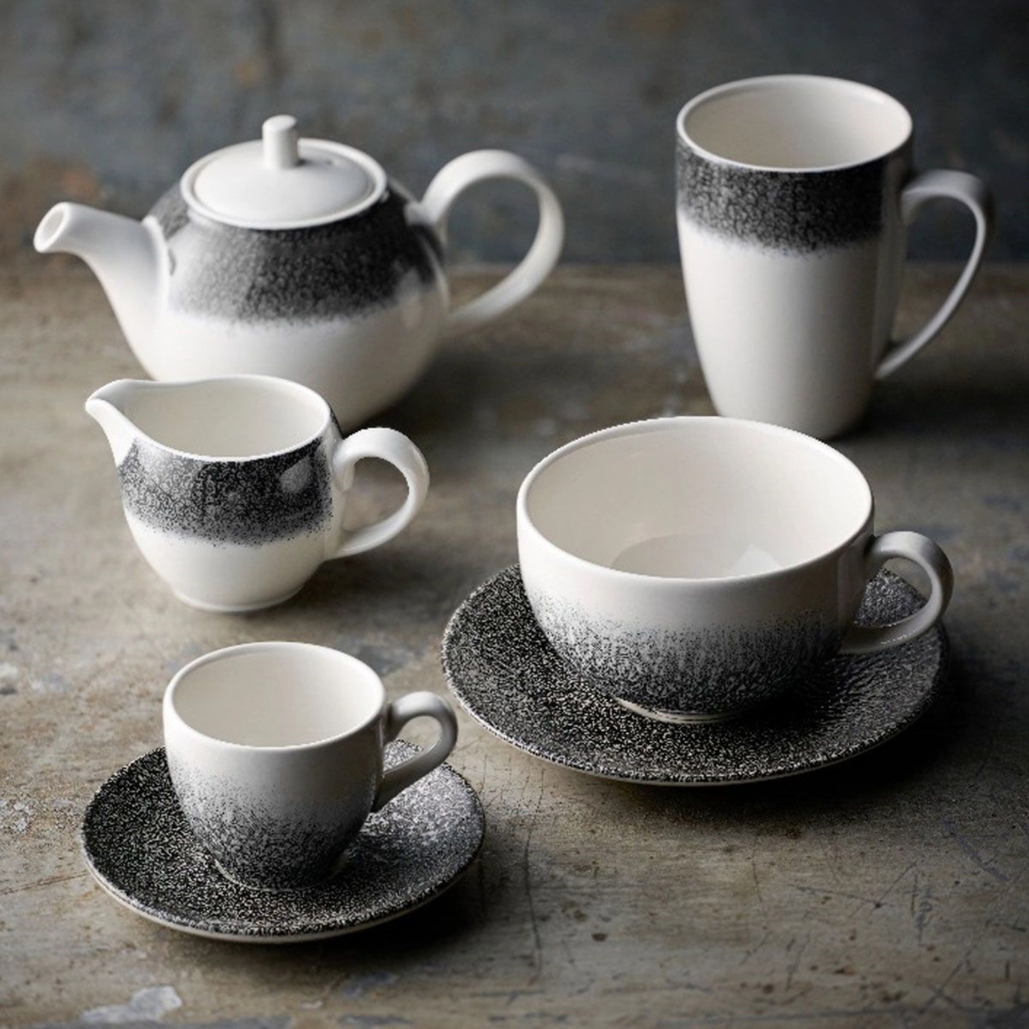 S.P. Raku Quartz Black Cappuccino Untertasse