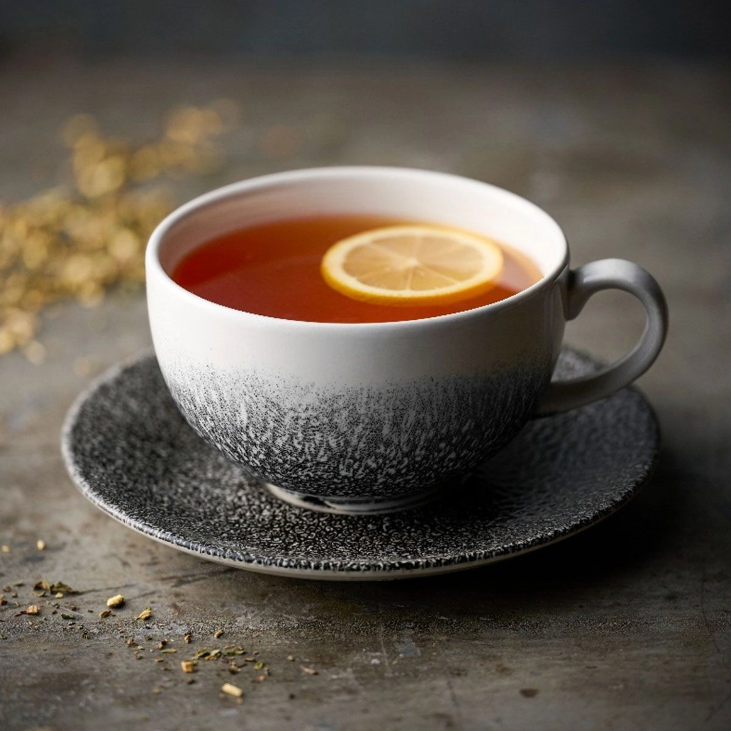 S.P. Raku Quartz Black Cappuccino Untertasse