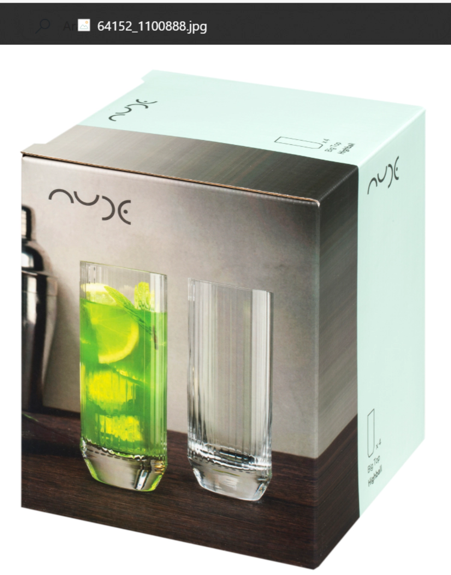 Nude Big Top Verre long drink