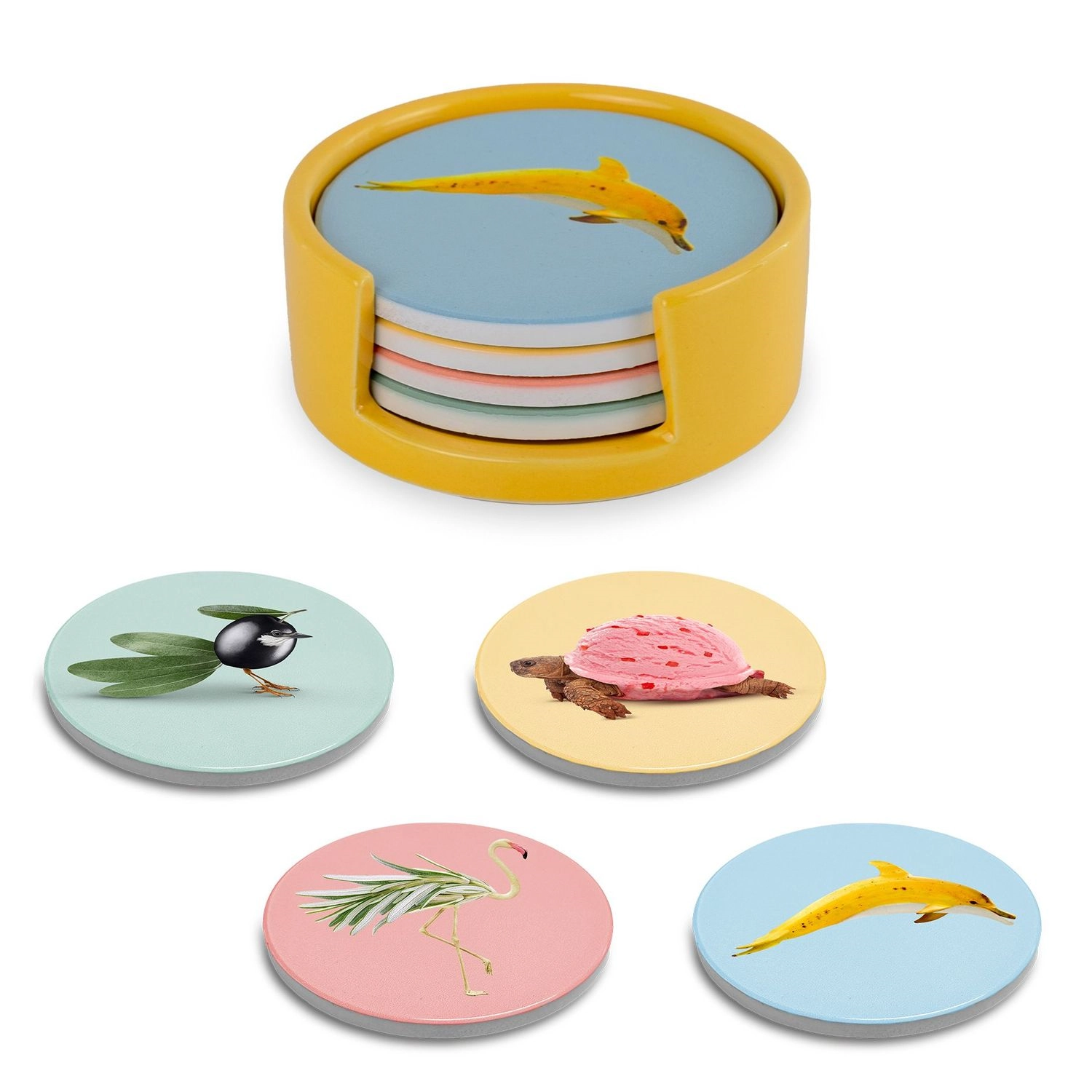 4er Set Untersetzter assortiert