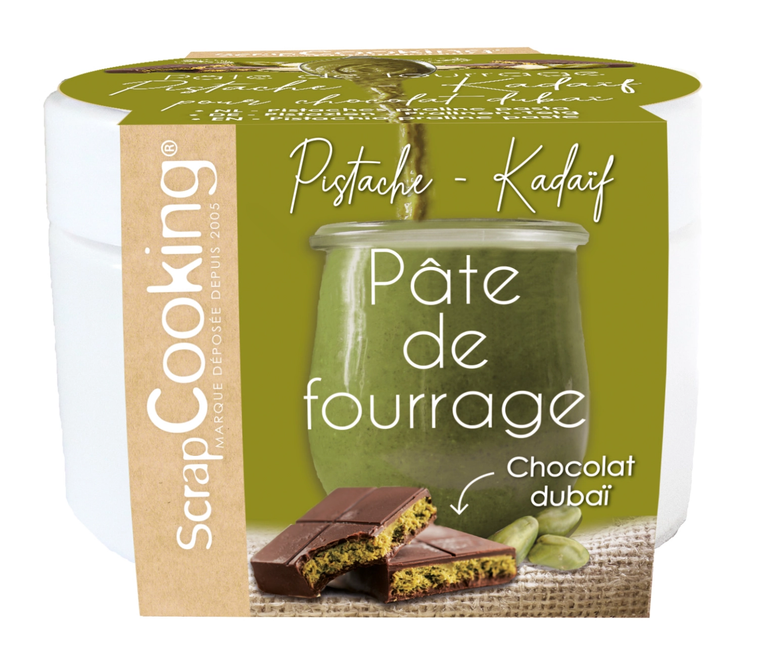 Pâte pralinée crème pistache