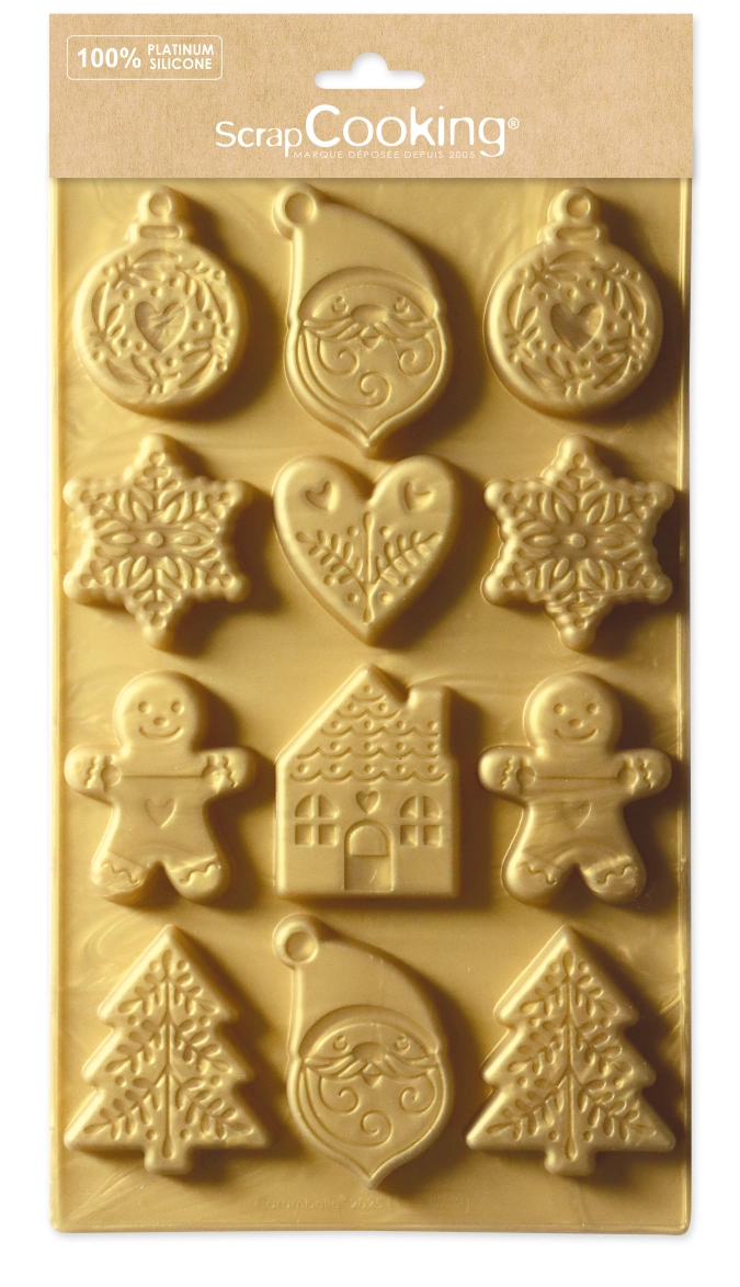 Backform für 12 Weihnachtskekse