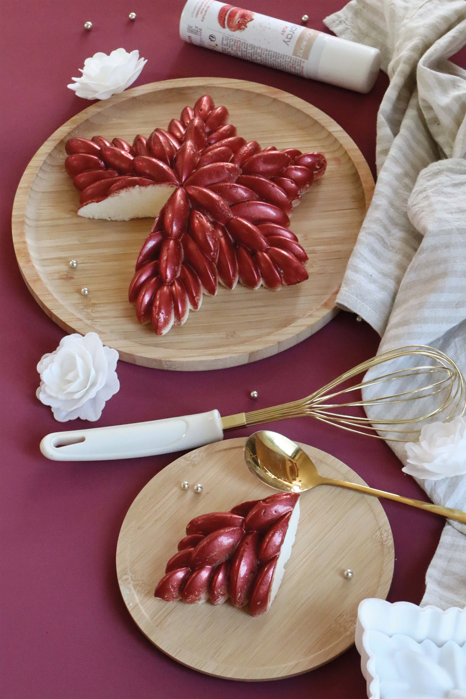 Spray colorant rouge rubis