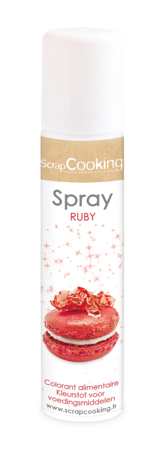Spray colorant rouge rubis