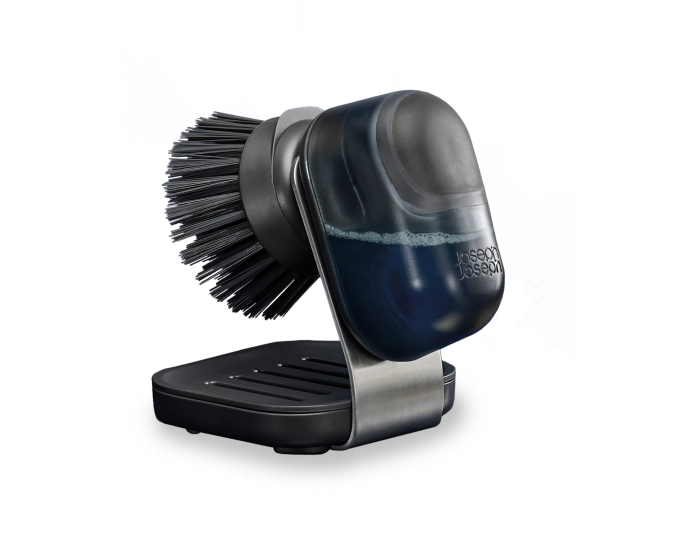 SinkTech Distributeur de savon avec brosse à main et support