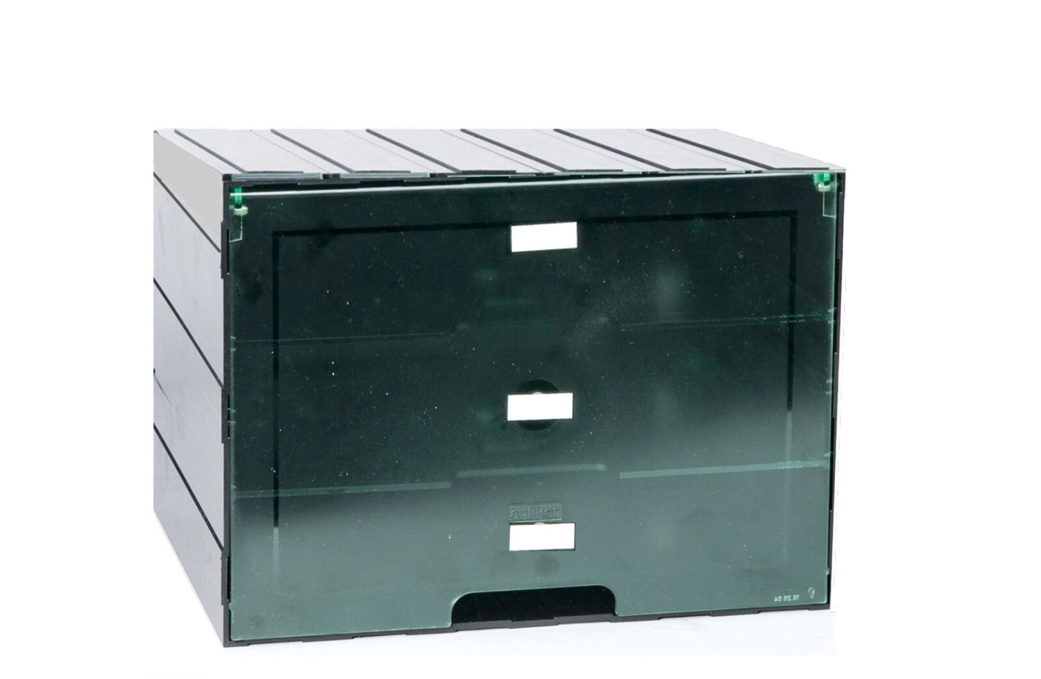 Boîte à disques grande avec 2 rayons pour 3 disques