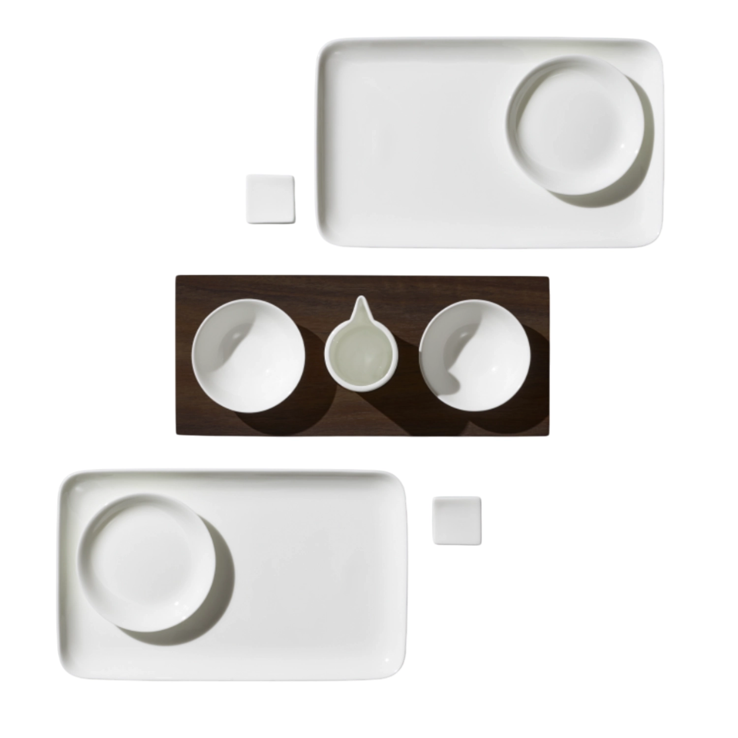 10pcs ensemble de sushi avec plateau en bois