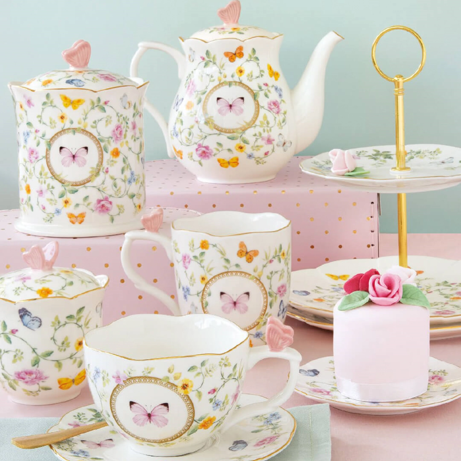 Boîte en porcelaine Dancing Butterflies