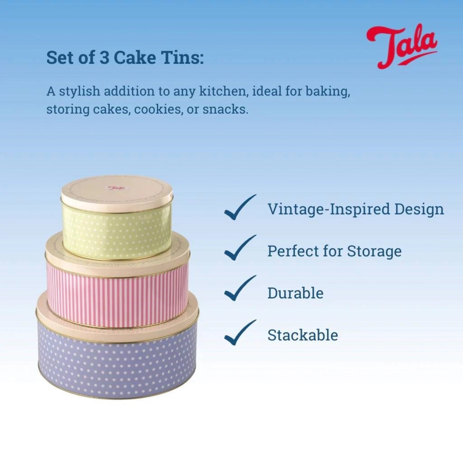 Set de 3 boîtes à gâteaux