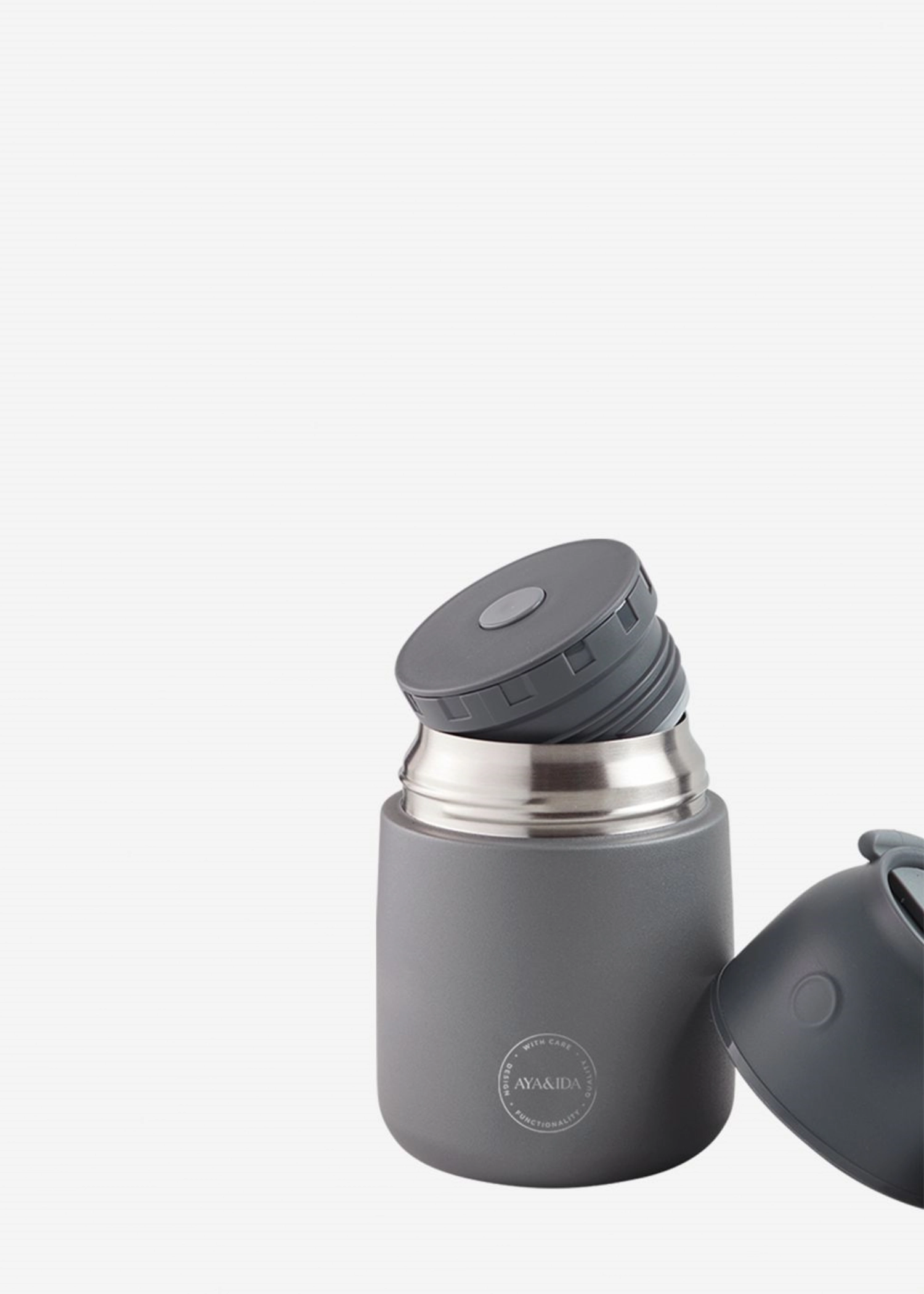 Food'ie Lunch Box 500ml Dark Grey