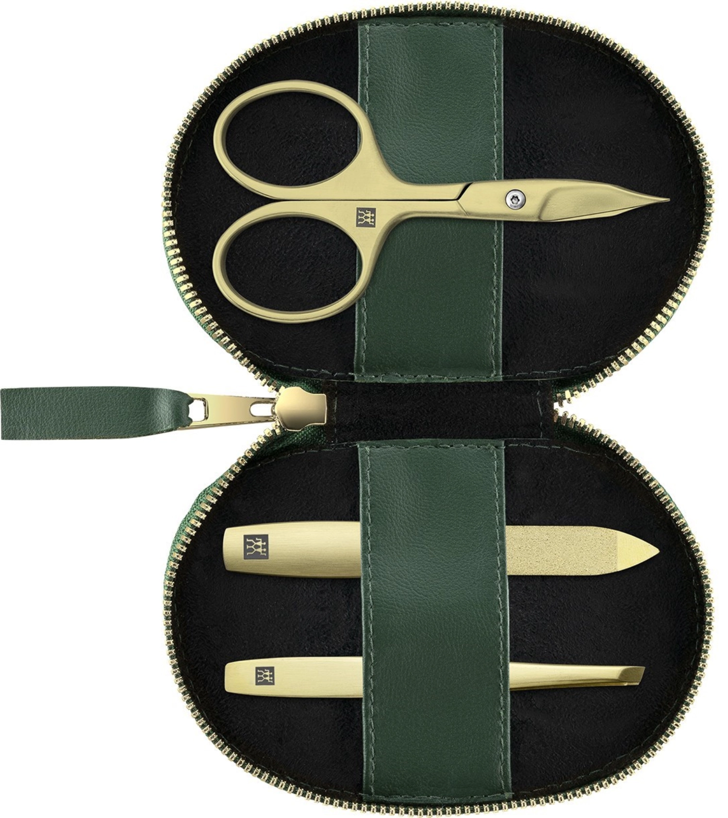 3tlg. Nagelpflege-Etui mit Nagelschere