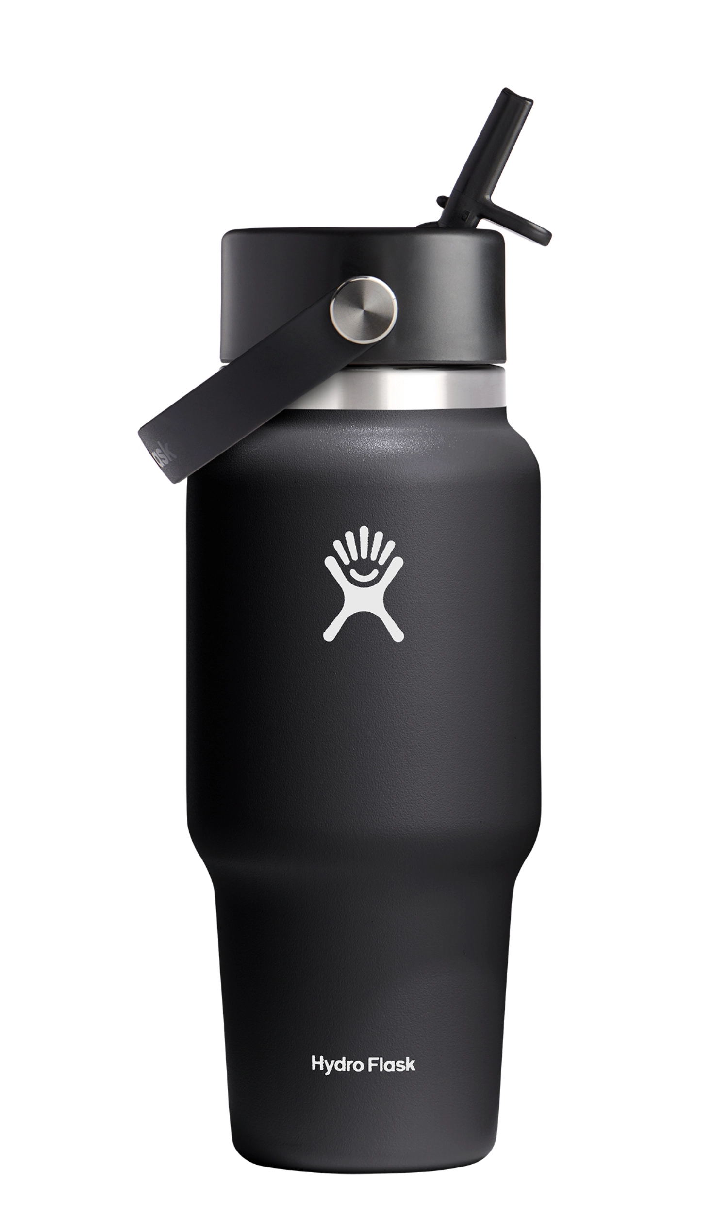 Trinkflasche Travel Wide Flex Deckel Strohhalm