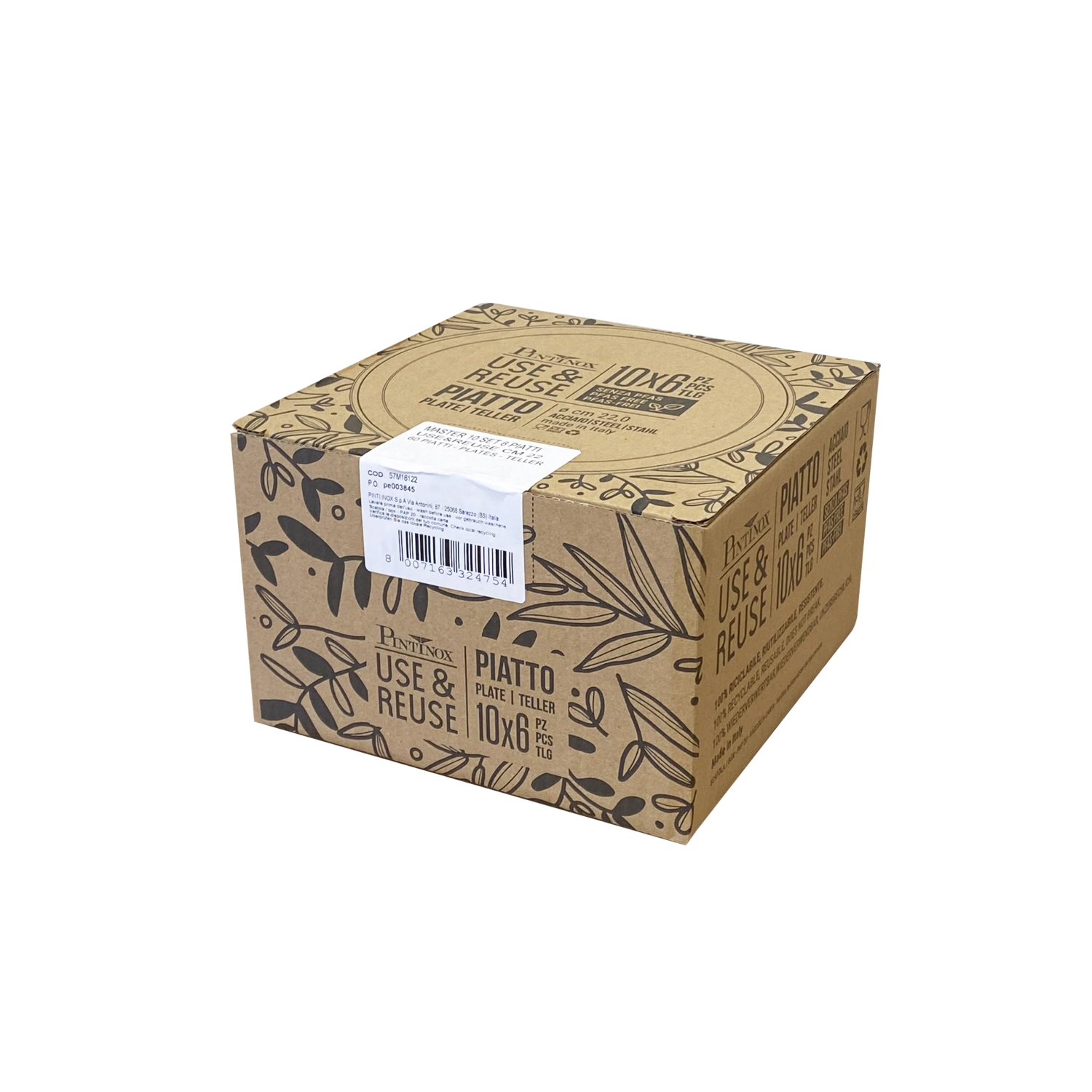 Set de 60 assiettes Use & Re-Use