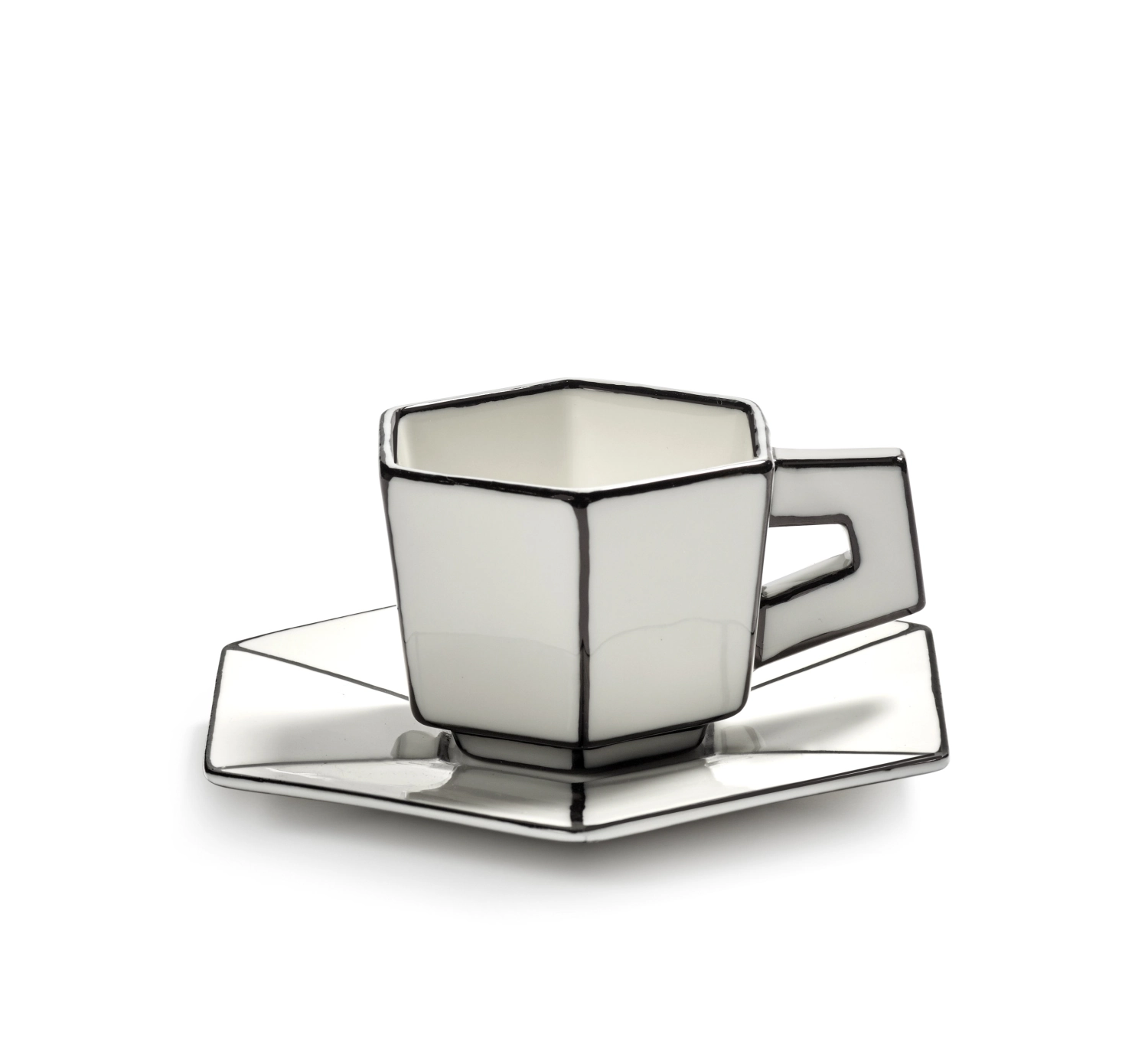 Carte Blanche tasse à expresso avec soucoupe