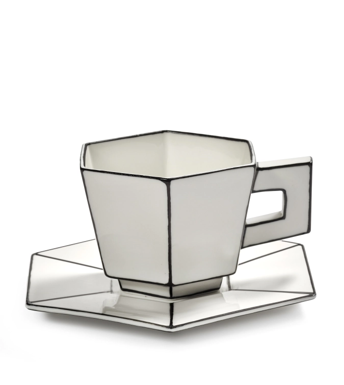 Carte Blanche tasse à cappuccino soucoupe