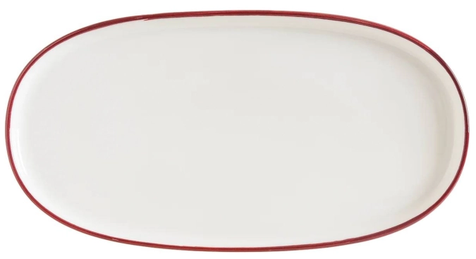 Linea Burgundy Hygge Teller oval