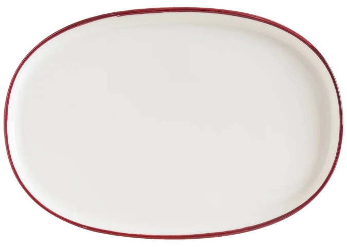 Linea Burgundy Hygge Teller oval