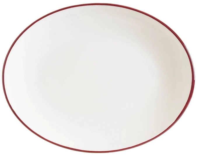 Linea Burgundy Moove Platte oval