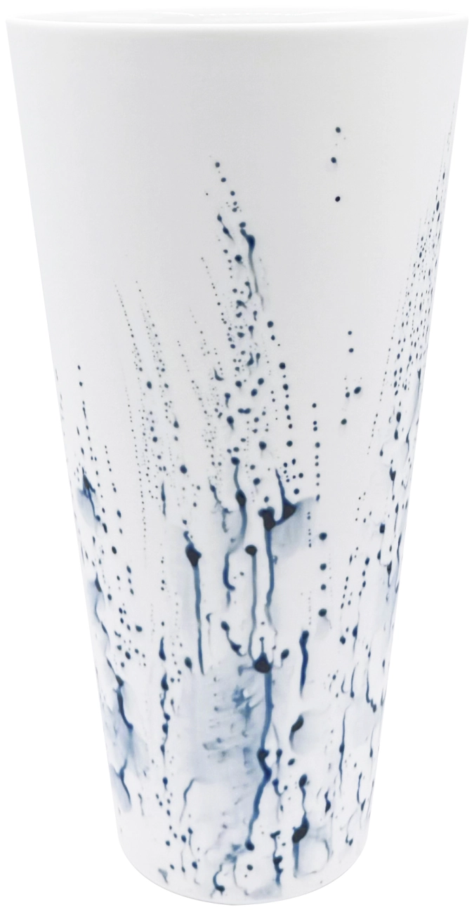 Blue Impression Vase