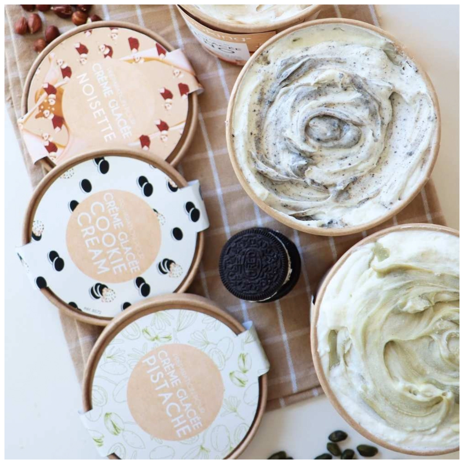 Préparation crème glacée bueno