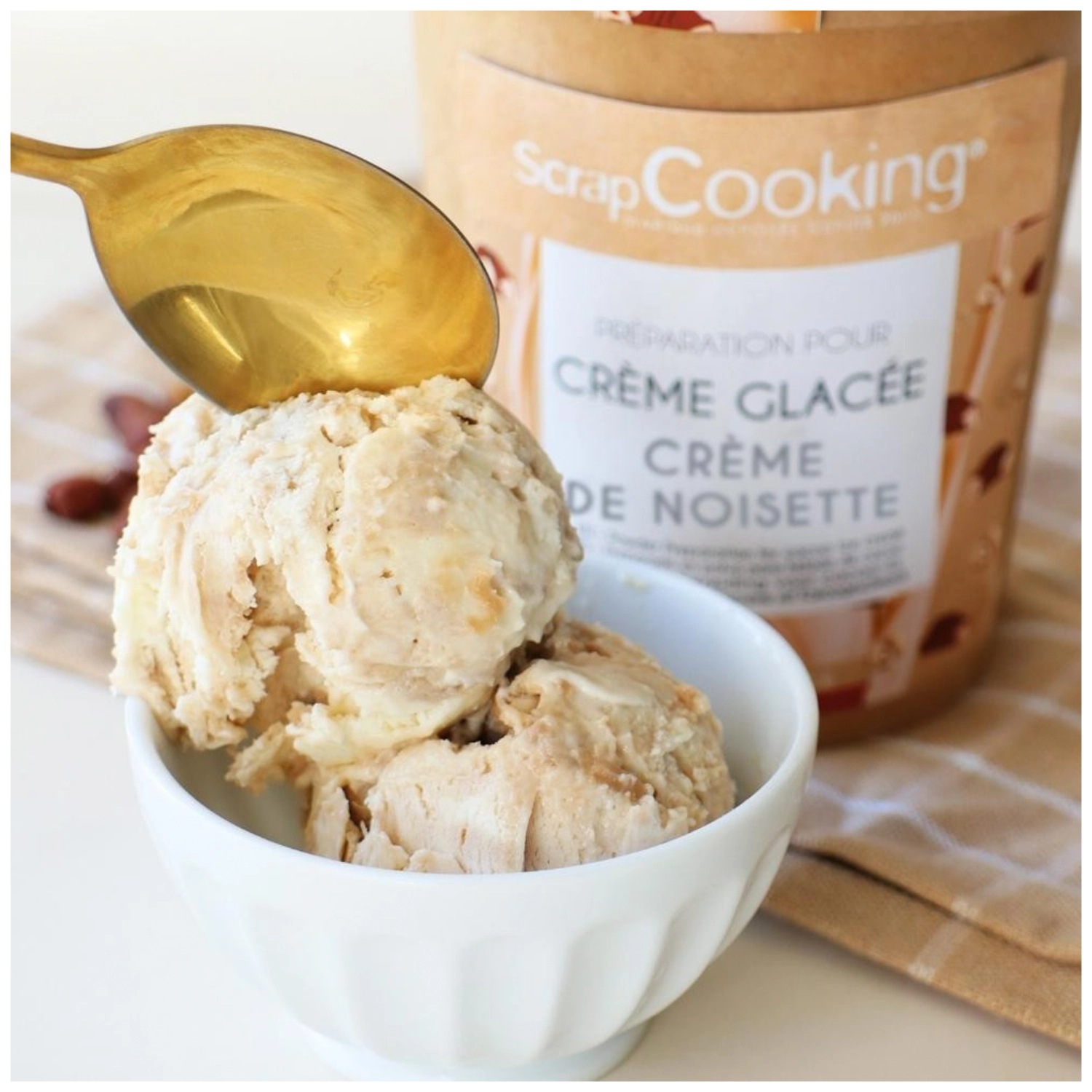 Préparation crème glacée bueno