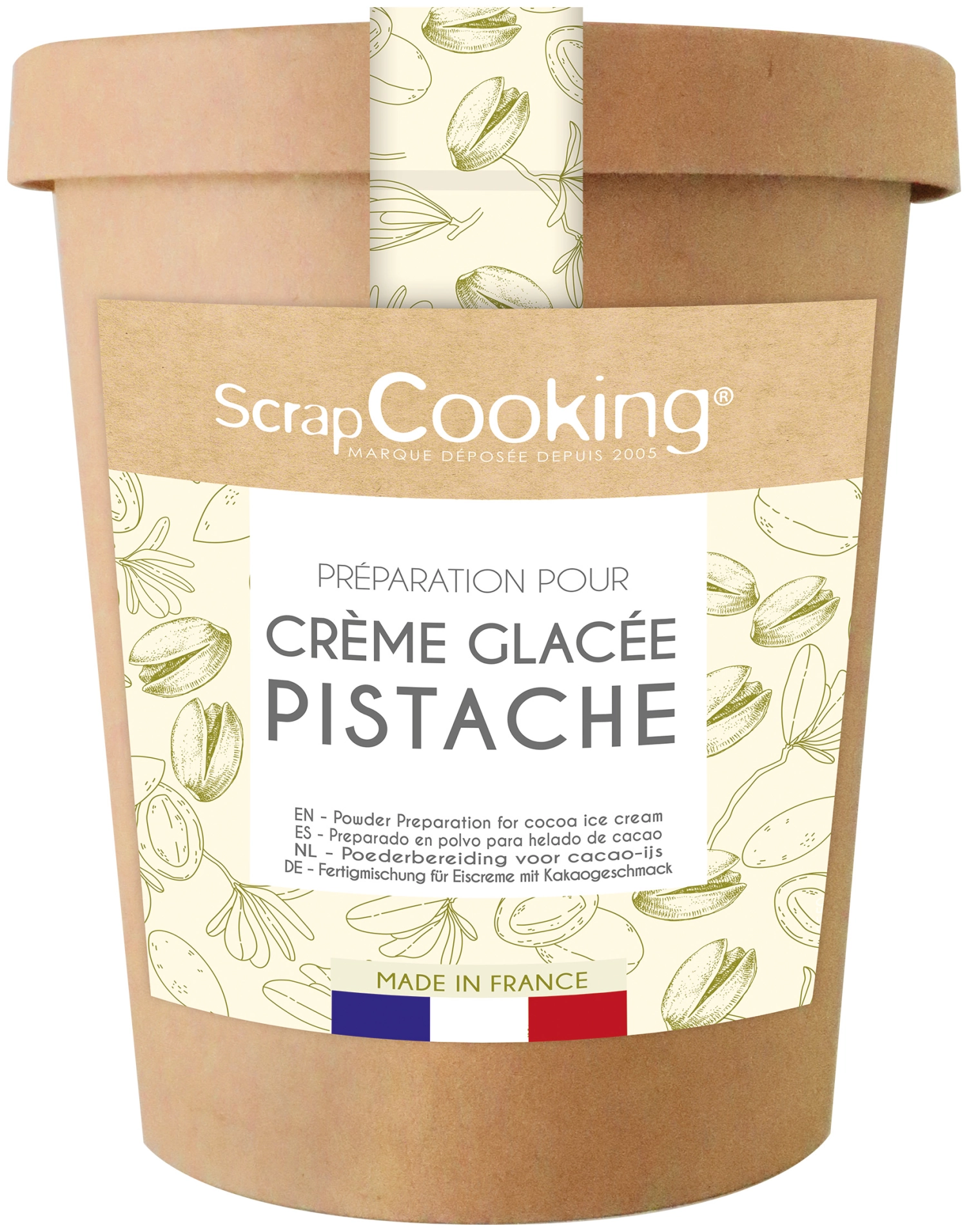 Préparation crème glacée  pistache