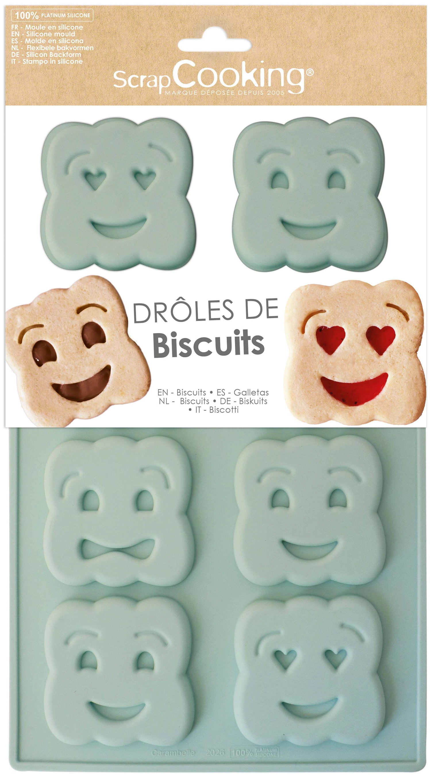 Moule silicone Drôles de biscuits