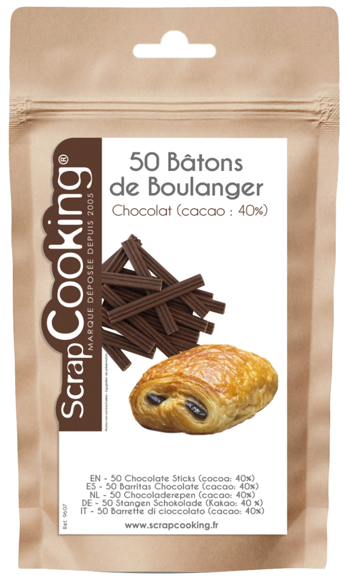 50 Bâtons de boulanger chocolat