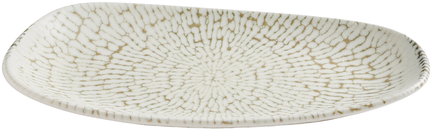 Assiette oblongue Cascade Taupe