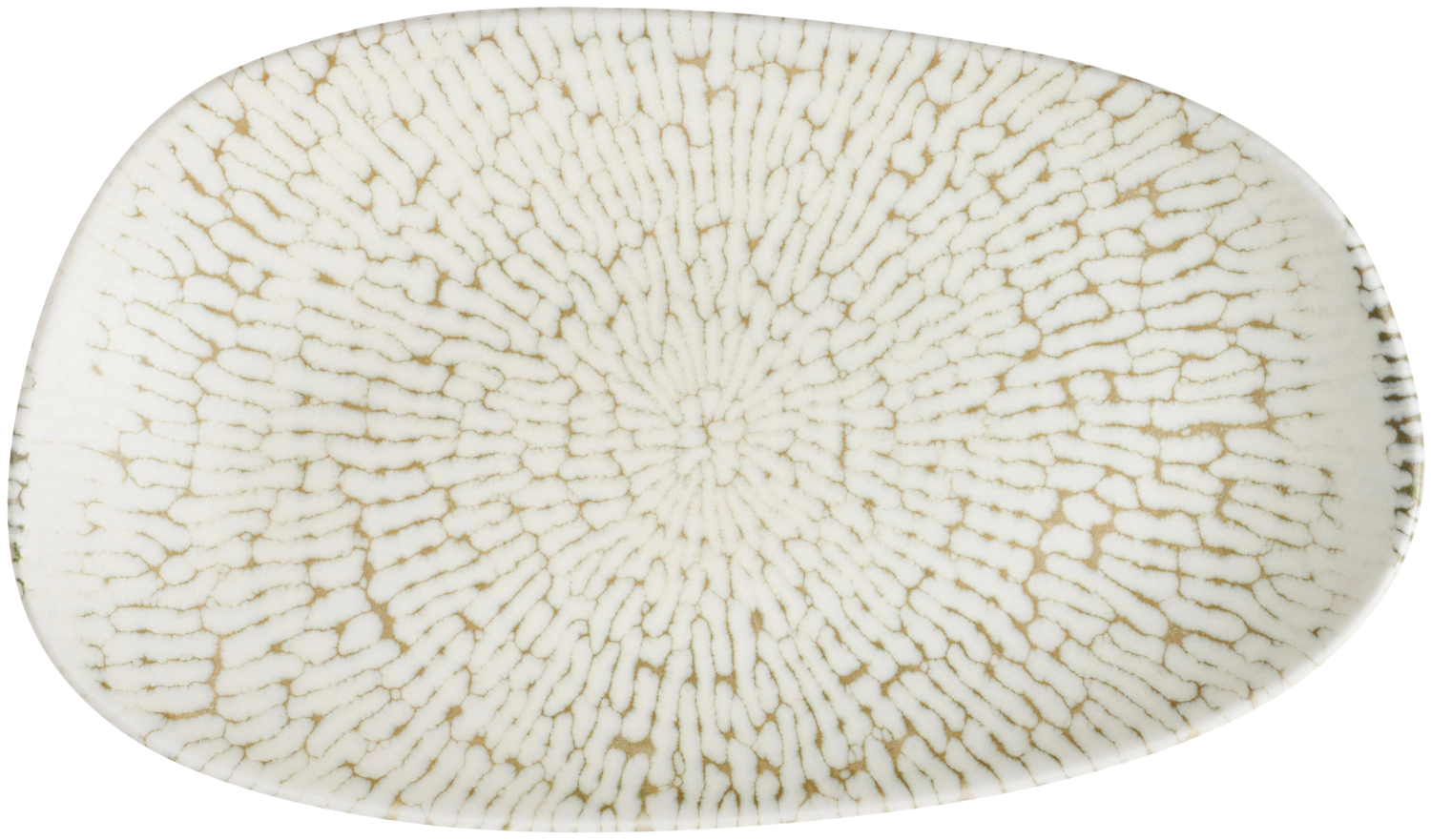 Assiette oblongue Cascade Taupe