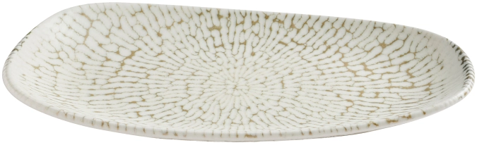 Assiette oblongue Cascade Taupe