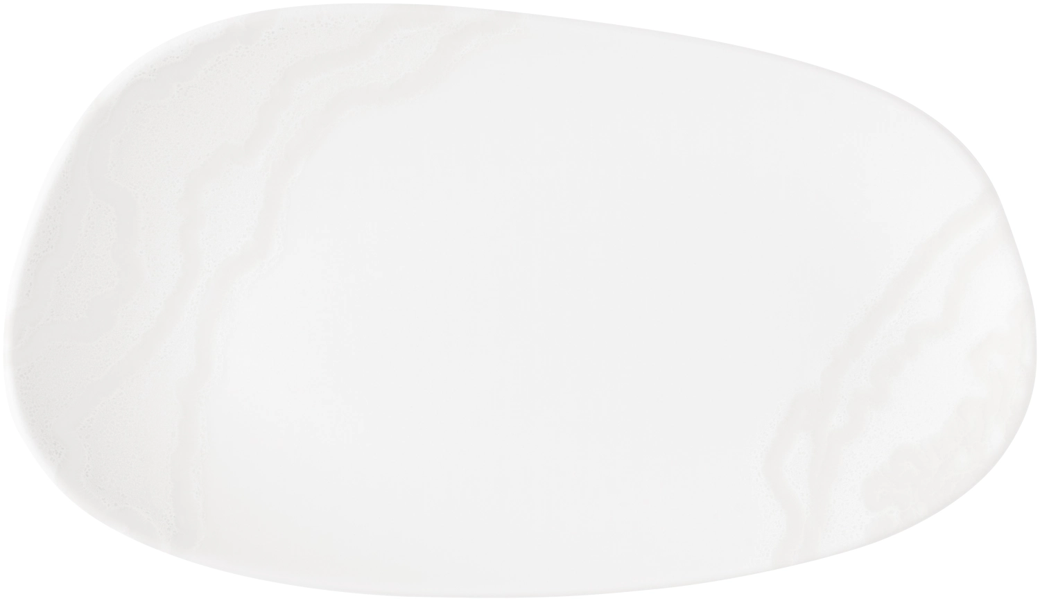 Tide White Opal Organic Oblong Platte