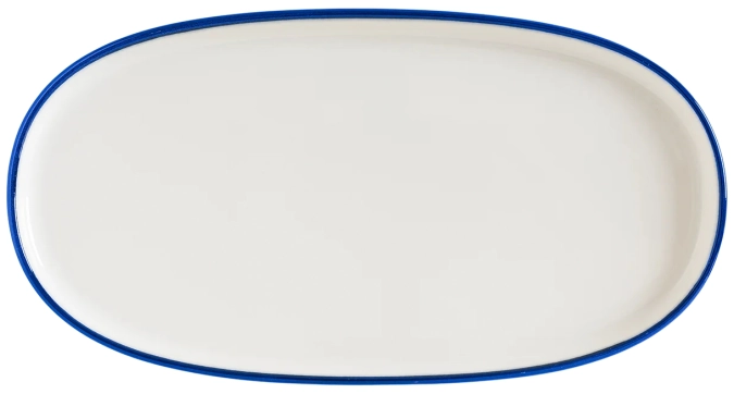 Linea Blue Hygge Teller oval