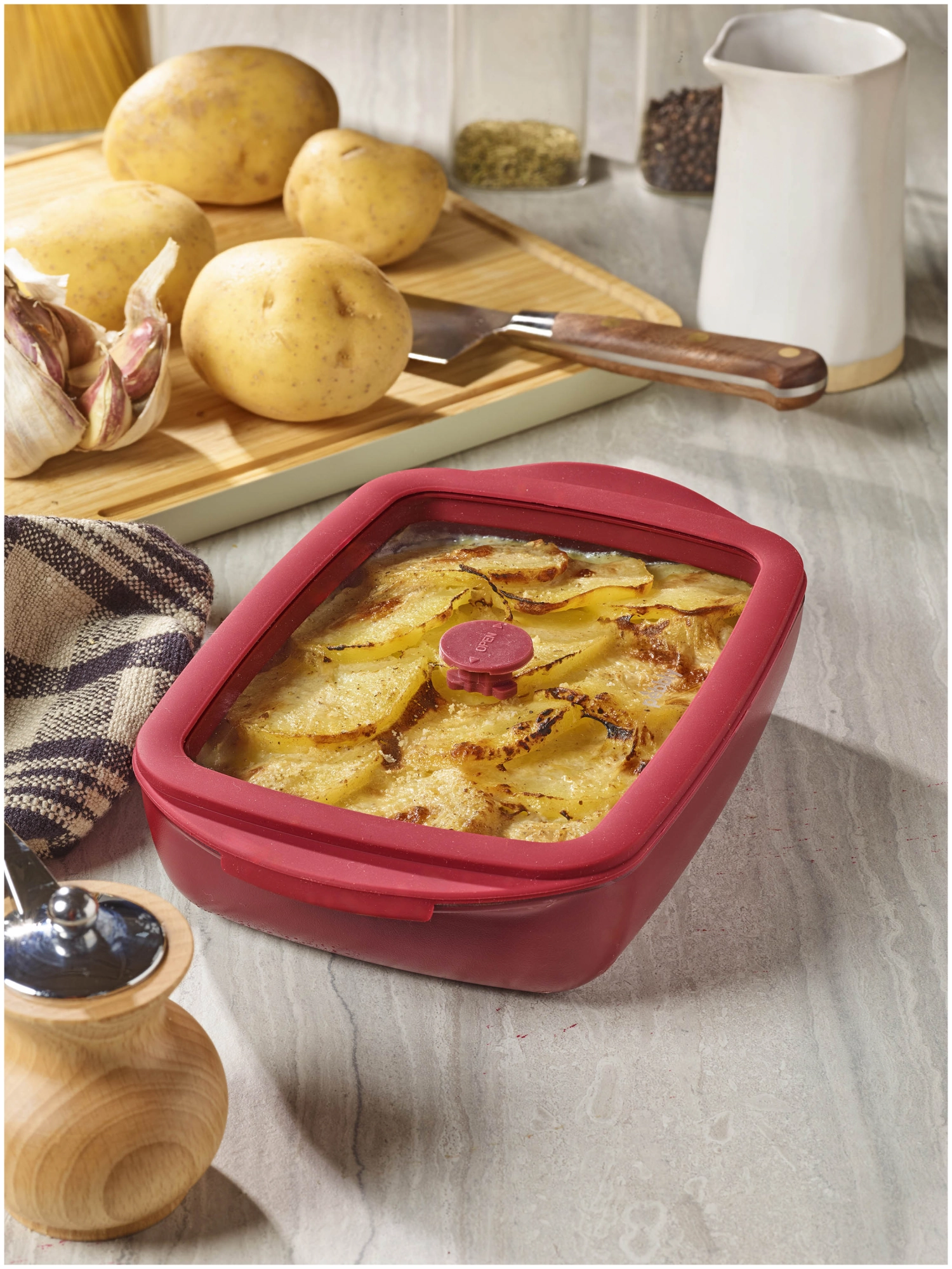 Plat à four avec couvercle fraîcheur