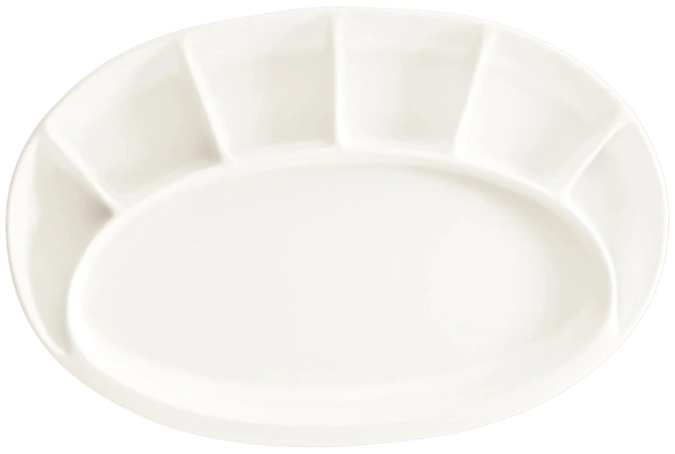 Gourmet Teller mit Unterteilungen D33cm