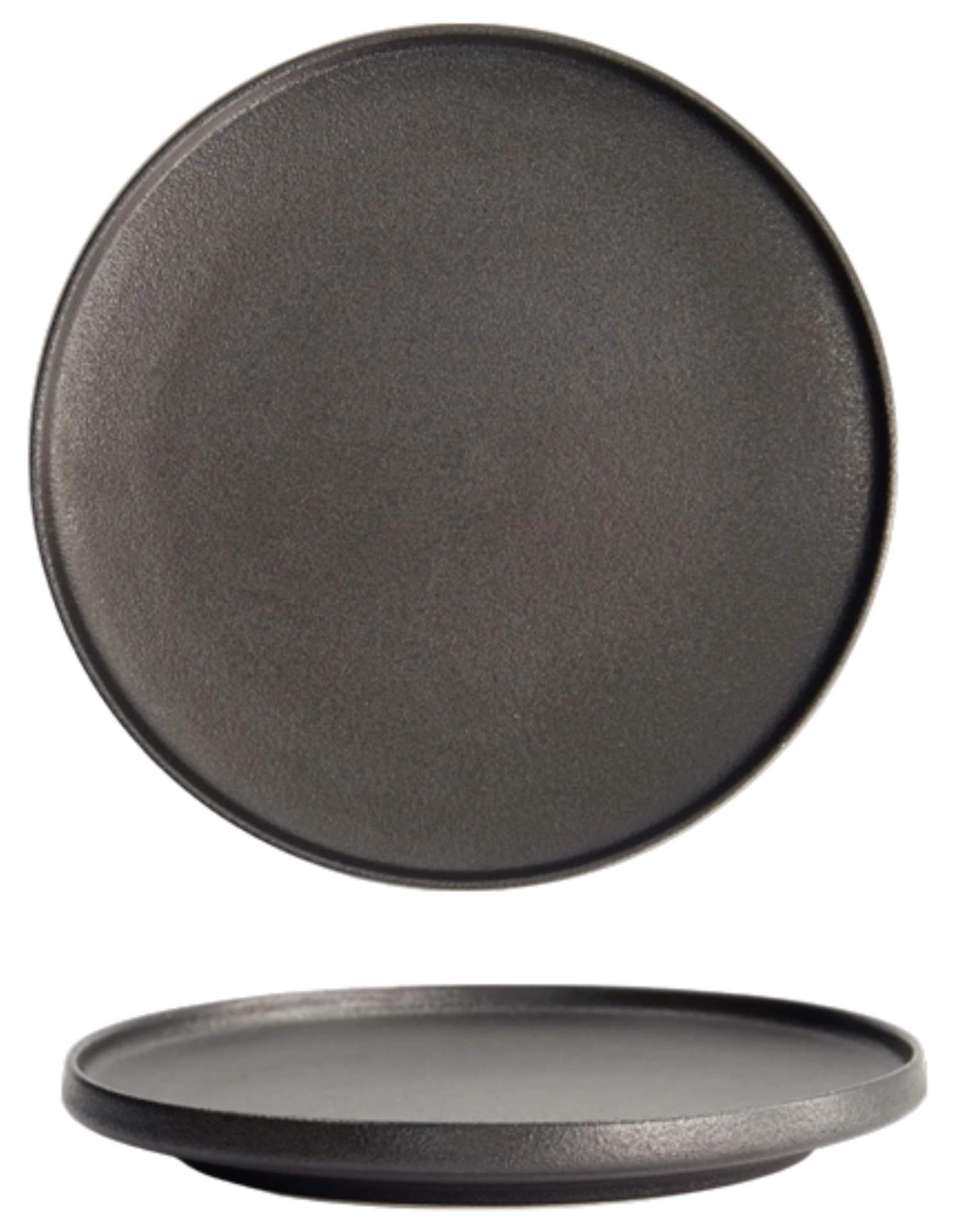Assiette à bord relevé Yuzu Noir