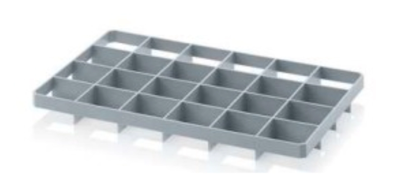 Insert pour conteneur Euro 60 x 40 cm gris inférieure