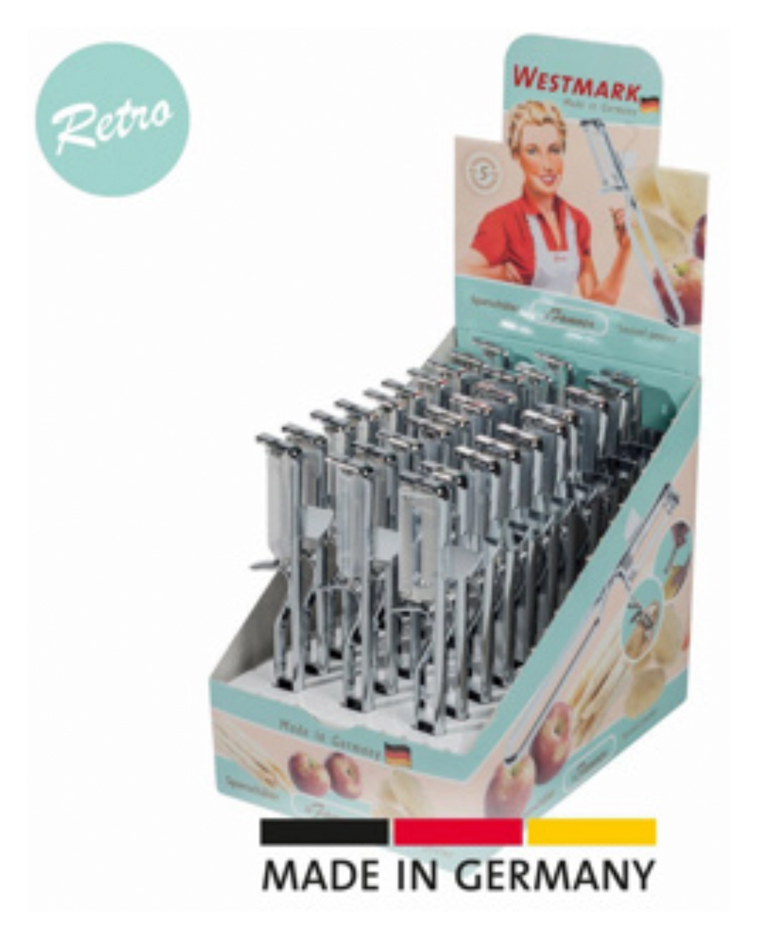 Display mit 30 Stk. Sparschäler