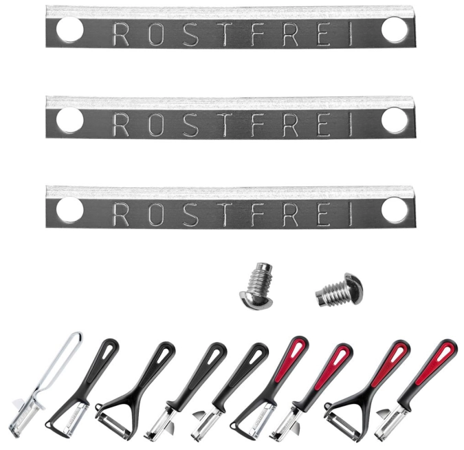 Ersatzteilset Klingen + Schrauben f. Sparschäler