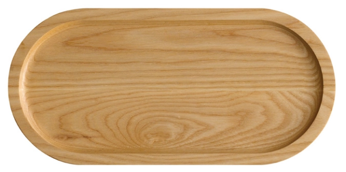 Plateau bois ovale M
