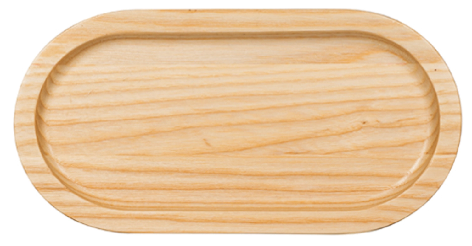 Plateau bois ovale S