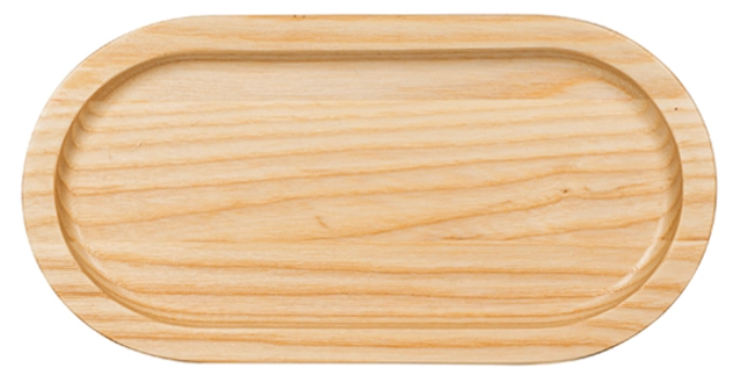 Plateau bois ovale S