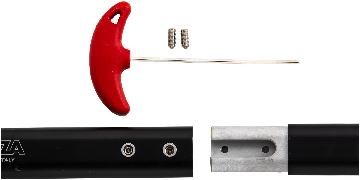 Pizzaschieber Alu rechteckig perforiert zerlegbar