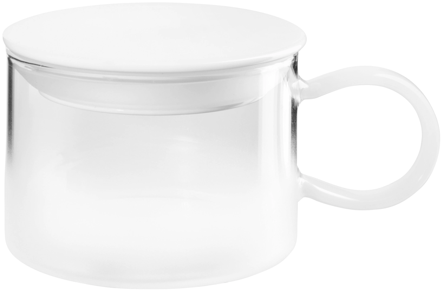 Opal Tasse mit weissem Henkel