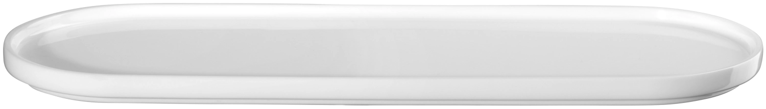 Opal Ovaler Teller, weiss