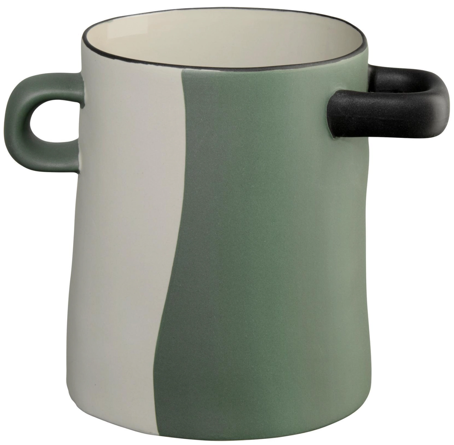 Rayu Vase, grün geteilt