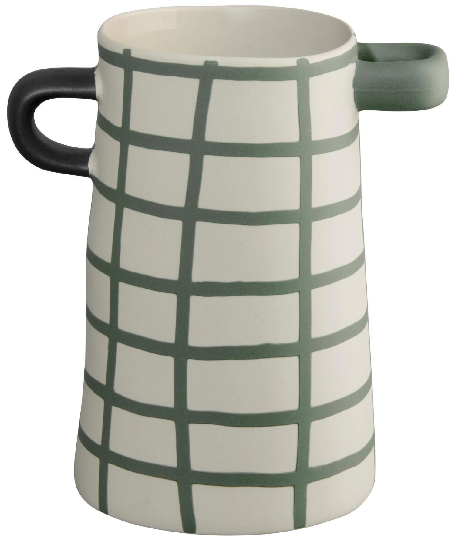 Rayu Vase, grün kariert