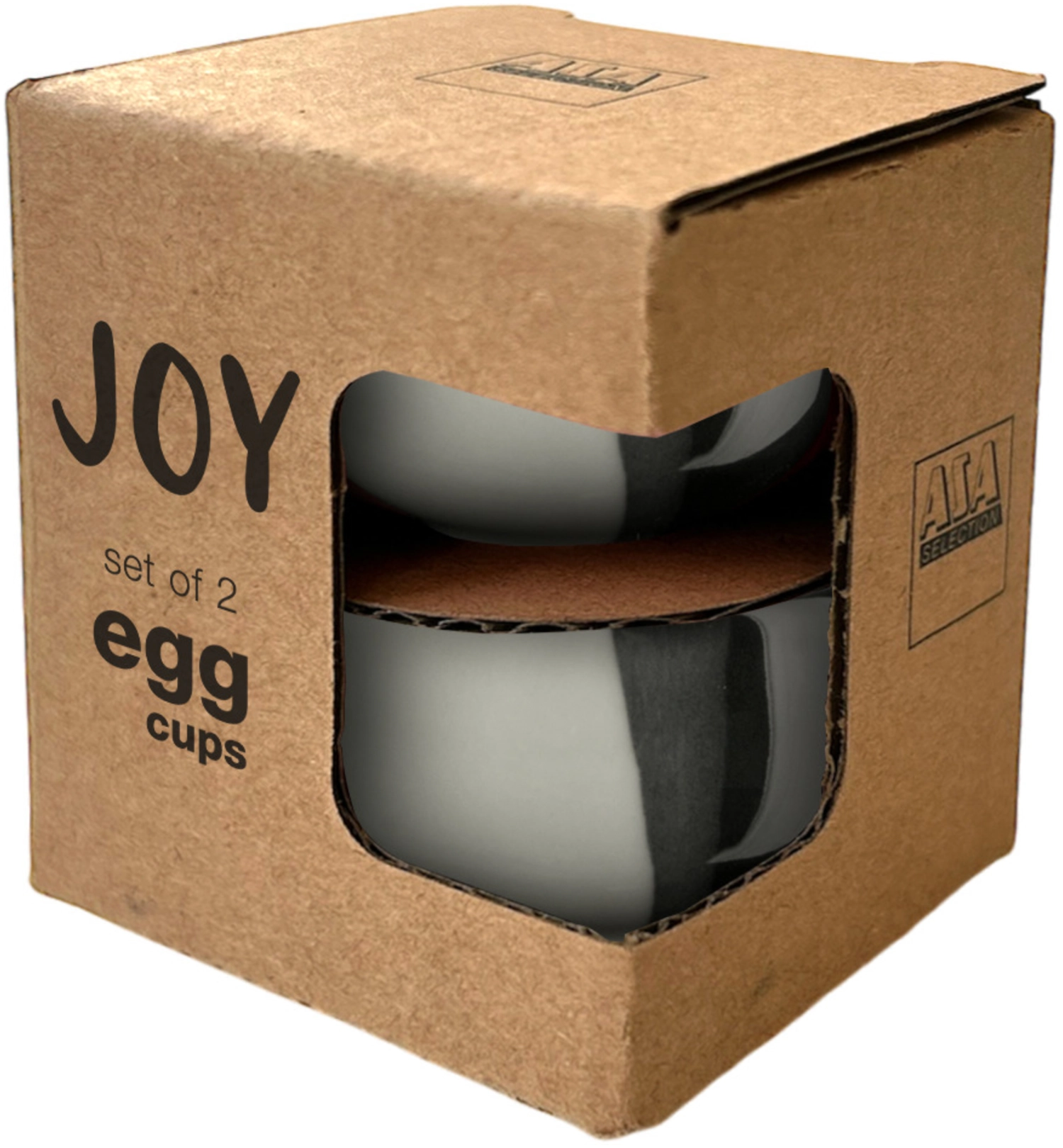 2er Set Joy Eierbecher, black currant smooth